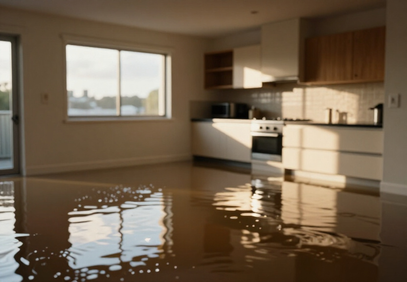 Flooded basement in Bonnet Bay before water extraction